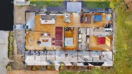 Aerial floor plan of house from Matterport 3D Scan by Black Creek Builders