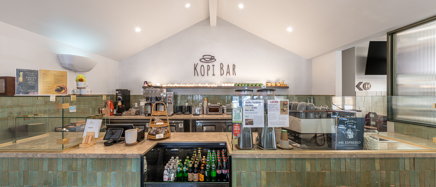 A wide view of a modern 